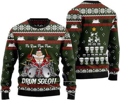 Cute Xmas Drum Ugly Christmas Sweater For Men & Women Christmas Gift Sweater BH828 - WeCustomit