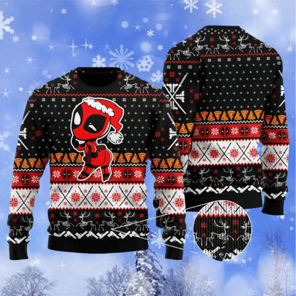 Deadpool Ugly Christmas Sweater For Men & Women Christmas Gift Sweater BH848 - WeCustomit