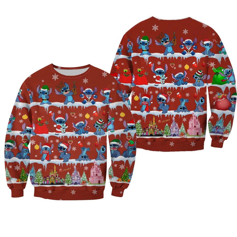 Funny Blue Alien Ugly Christmas Sweater For Men & Women Christmas Gift Sweater BH896 - WeCustomit