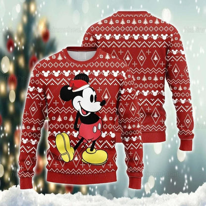 Mouse Santa Christmas Ugly Christmas Sweater For Men & Women Christmas Gift Sweater PT1216 - WeCustomit