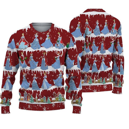 Santa Princess 3D Ugly Christmas Sweater For Men & Women Christmas Gift Sweater PT1217 - WeCustomit