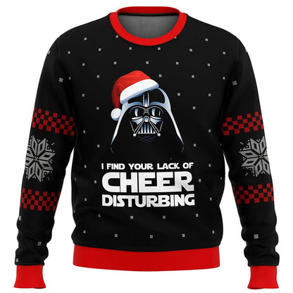 I Find Your Lack of Cheer Disturbing Ugly Christmas Sweater For Men & Women Christmas Gift Sweater PT1307 - WeCustomit