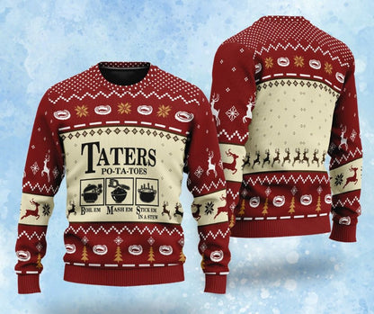 LOTR Taters Potatoes Ugly Christmas Sweater For Men & Women Christmas Gift Sweater BH894 - WeCustomit