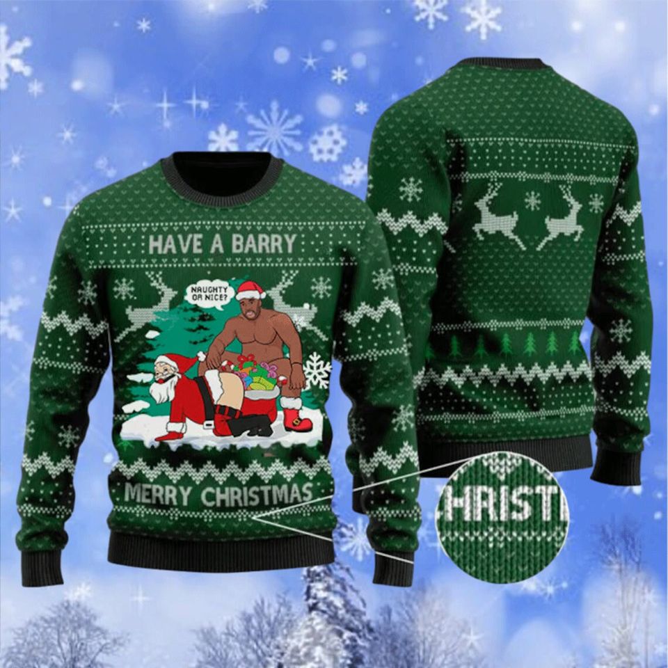 Barry Wood Ugly Christmas Sweater For Men & Women Christmas Gift Sweater BH906 - WeCustomit