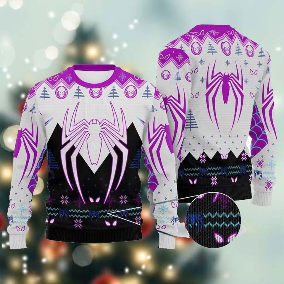 Spider Ghost Ugly Christmas Sweater For Men & Women Christmas Gift Sweater BH944 - WeCustomit
