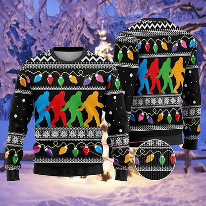 BigFoot Light Ugly Christmas Sweater For Men & Women Christmas Gift Sweater BH976 - WeCustomit