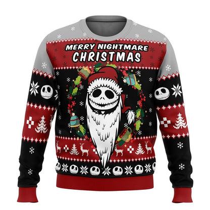 Merry Nightmare Before Christmas Ugly Christmas Sweater For Men & Women Christmas Gift Sweater BH1003 - WeCustomit