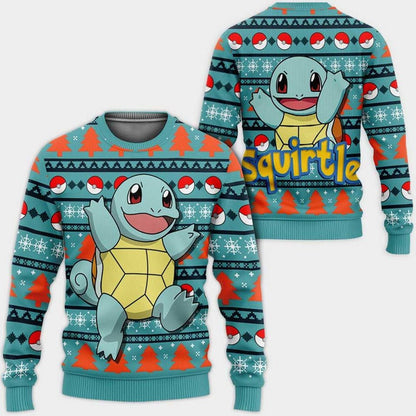 Squirtle PKM Ugly Christmas Sweater For Men & Women Christmas Gift Sweater BH1019 - WeCustomit