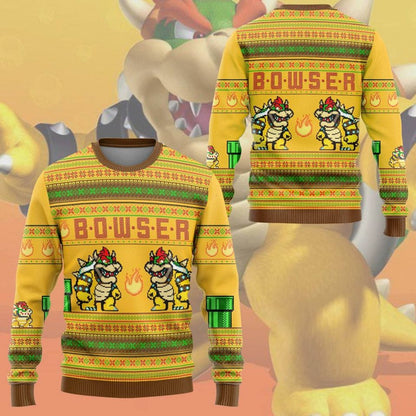 Su-per Ma-rio Bow-ser Ugly Christmas Sweater For Men & Women Christmas Gift Sweater PT1413 - WeCustomit