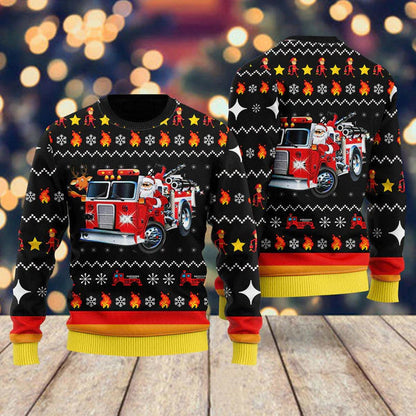 Fireman Firefighter Firemas Ugly Christmas Sweater For Men & Women Christmas Gift Sweater US1631 - WeCustomit