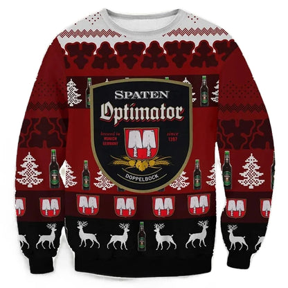 Unisex Spaten Optimator 3D Ugly Christmas Sweater For Men & Women Christmas Gift Sweater BH1283 - WeCustomit