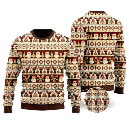 Vintage Nordic Style Xmas Coming Ugly Christmas Sweater For Men & Women Christmas Gift Sweater US2346 - WeCustomit