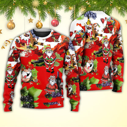 Santa Get Drunk At Christmas Party Ugly Christmas Sweater For Men & Women Christmas Gift Sweater US1226 - WeCustomit