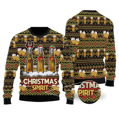 Oktoberfest Spirit Beer Ugly Christmas Sweater For Men & Women Christmas Gift Sweater US1633 - WeCustomit