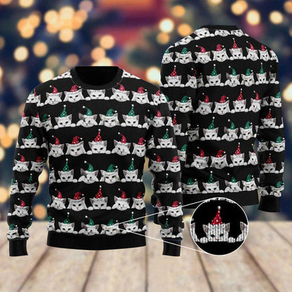 Merry Catmas Ugly Christmas Sweater For Men & Women Christmas Gift Sweater US2347 - WeCustomit
