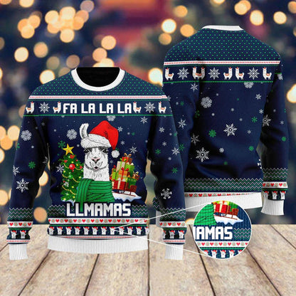 Llmamas Fa La La La Ugly Christmas Sweater For Men & Women Christmas Gift Sweater US1795 - WeCustomit
