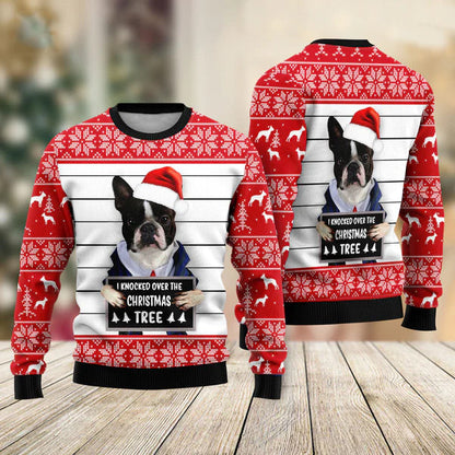 Dog Knocked Over The Christmas Tree Ugly Christmas Sweater For Men & Women Christmas Gift Sweater US1407 - WeCustomit