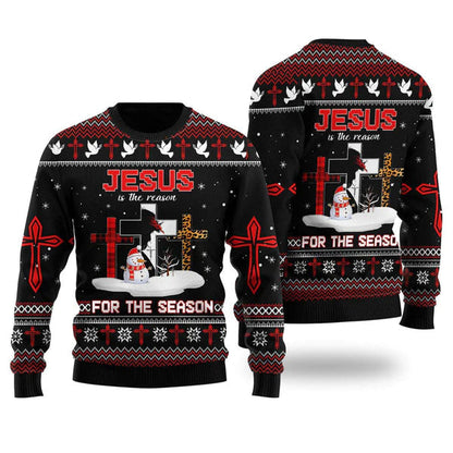 Jesus The Reason for The Season Ugly Christmas Sweater For Men & Women Christmas Gift Sweater US2237 - WeCustomit