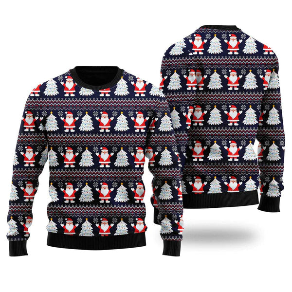 Santa Claus Under The Christmas Tree Ugly Christmas Sweater For Men & Women Christmas Gift Sweater US1409 - WeCustomit