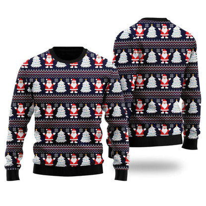 Santa Claus Under The Christmas Tree Ugly Christmas Sweater For Men & Women Christmas Gift Sweater US1409 - WeCustomit