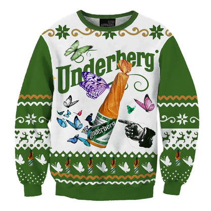 Unisex Underberg Natural Herb Bitters 3D Ugly Christmas Sweater For Men & Women Christmas Gift Sweater BH1126 - WeCustomit