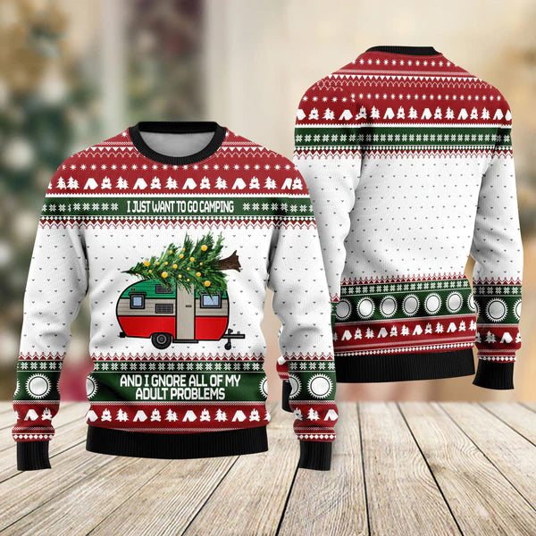 Camping Ugly Christmas Sweater For Men & Women Christmas Gift Sweater US1646 - WeCustomit