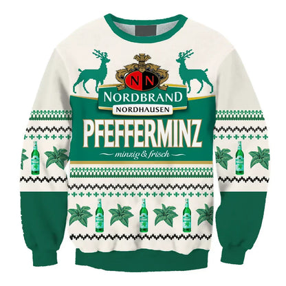 Unisex Nordbrand Pfeffi 3D Ugly Christmas Sweater For Men & Women Christmas Gift Sweater BH1077 - WeCustomit