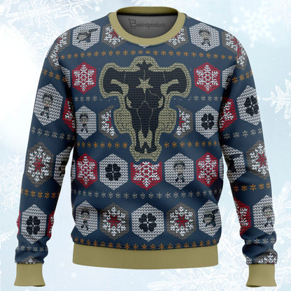 Asta Black Clover Ugly Christmas Sweater For Men & Women Christmas Gift Sweater BH360 - WeCustomit