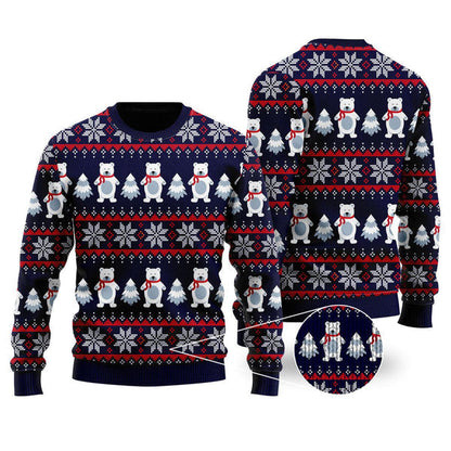 Bear Christmas In Somewhere Ugly Christmas Sweater For Men & Women Christmas Gift Sweater US1357 - WeCustomit