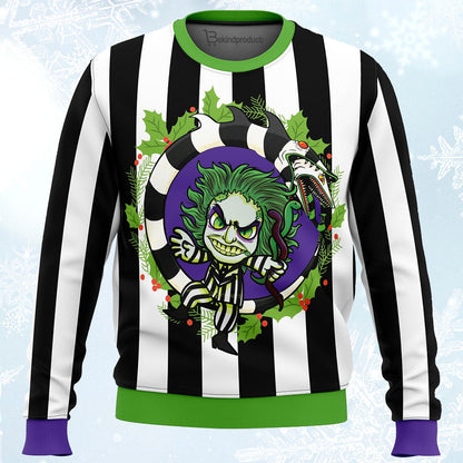 Beetle Juice Ugly Christmas Sweater For Men & Women Christmas Gift Sweater PT402 - WeCustomit