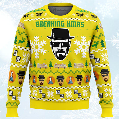 Breaking Xmas Ugly Christmas Sweater For Men & Women Christmas Gift Sweater PT515 - WeCustomit