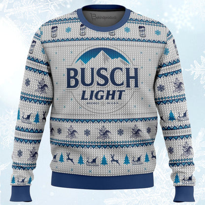 Busch Light Ugly Christmas Sweater For Men & Women Christmas Gift Sweater BH195 - WeCustomit