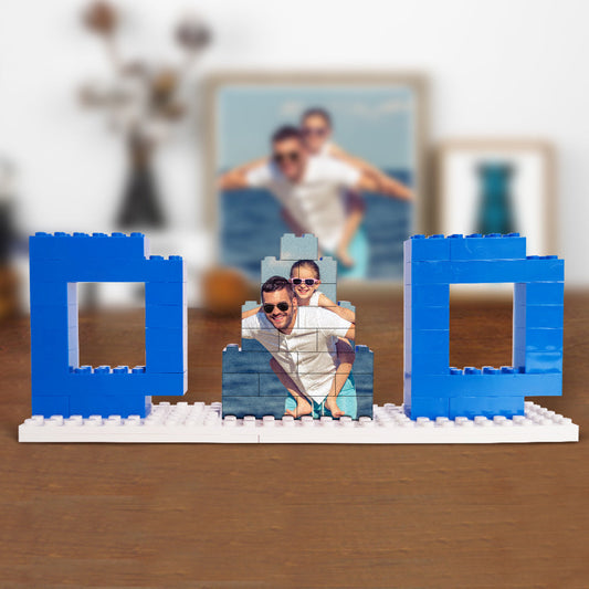 Personalized DAD and PAPA Photo Building Brick Puzzles Photo Block Father's Day Gifts