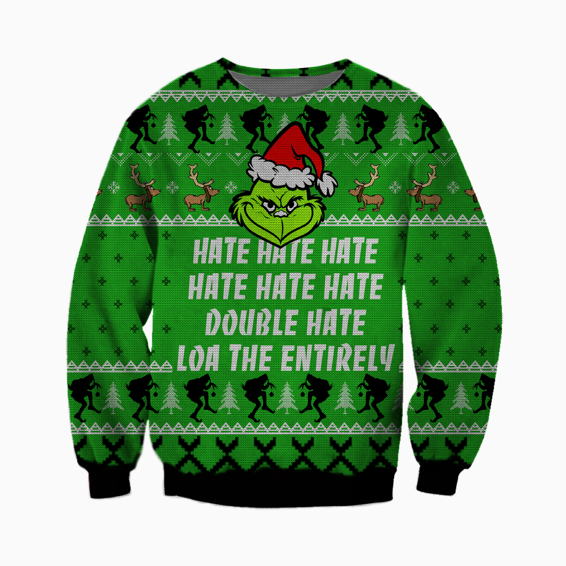 Hate Hate Hate Double Hate Ugly Christmas Sweater For Men & Women Christmas Gift Sweater CEE055 - WeCustomit