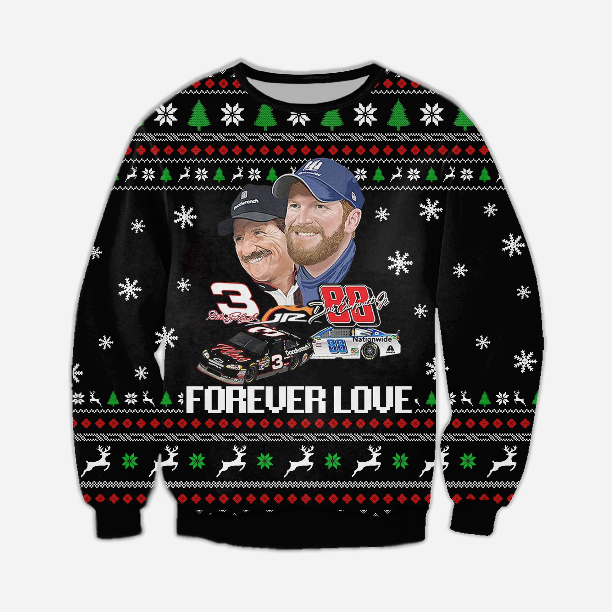 Dale Earnhardt Forever Love Ugly Christmas Sweater For Men & Women Christmas Gift Sweater CEE060 - WeCustomit