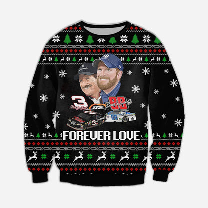 Dale Earnhardt Forever Love Ugly Christmas Sweater For Men & Women Christmas Gift Sweater CEE060 - WeCustomit