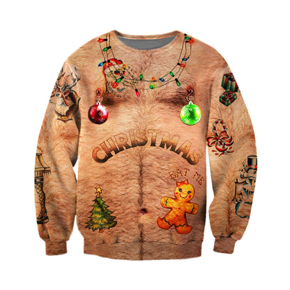 Christmas Tree Eat Me Gingerbread Light Shape Deer Ugly Christmas Sweater For Men & Women Christmas Gift Sweater CEE073 - WeCustomit