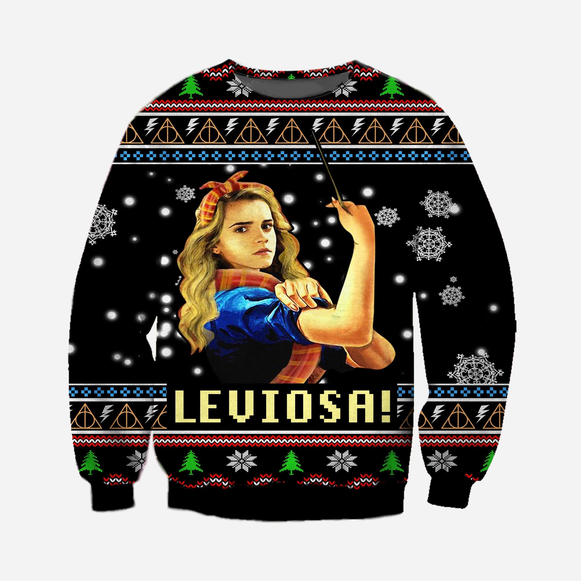 Funny Leviosa Ugly Christmas Sweater For Men & Women Christmas Gift Sweater CEE116 - WeCustomit
