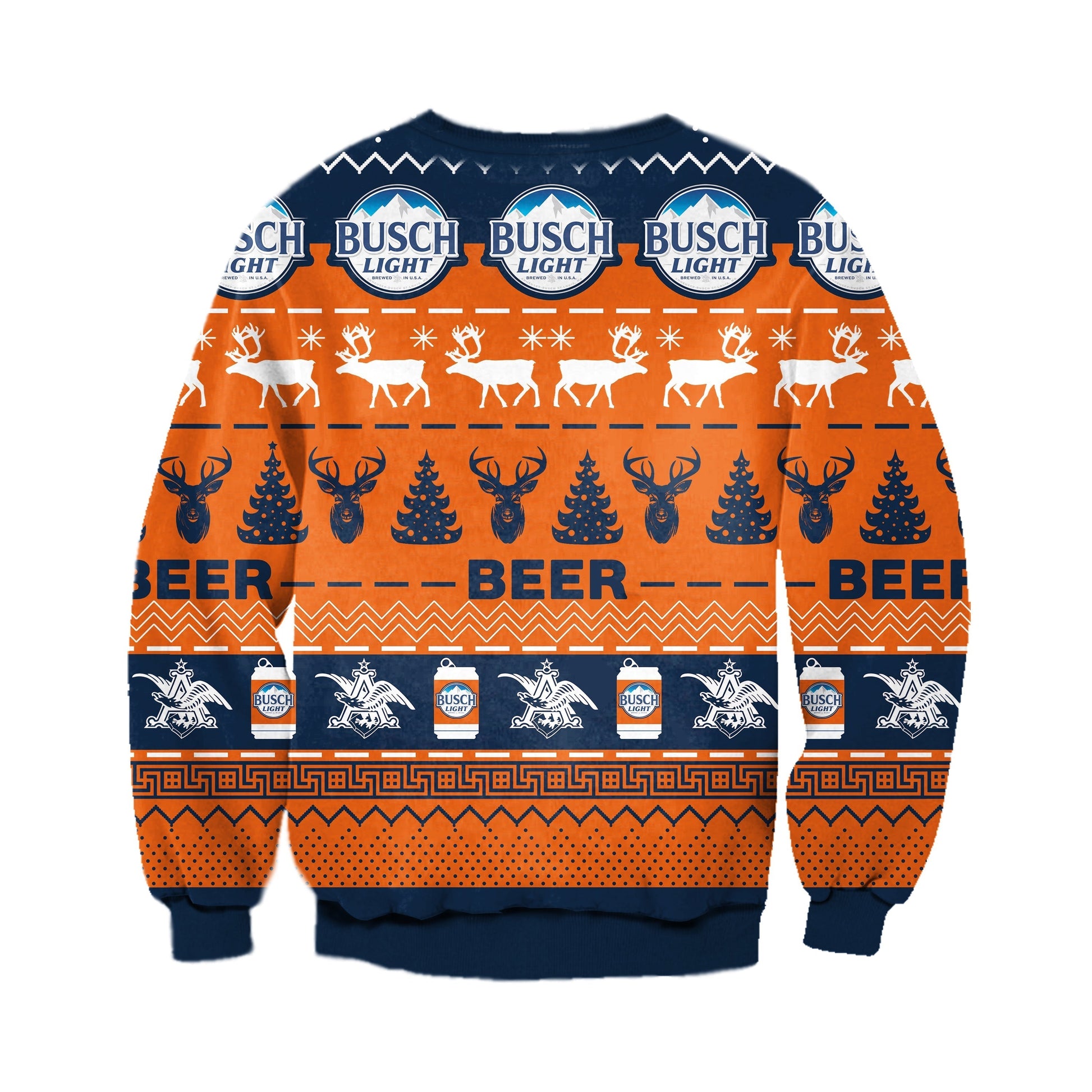 Christmas Orange Busch Beer Ugly Christmas Sweater For Men & Women Christmas Gift Sweater CEE127 - WeCustomit