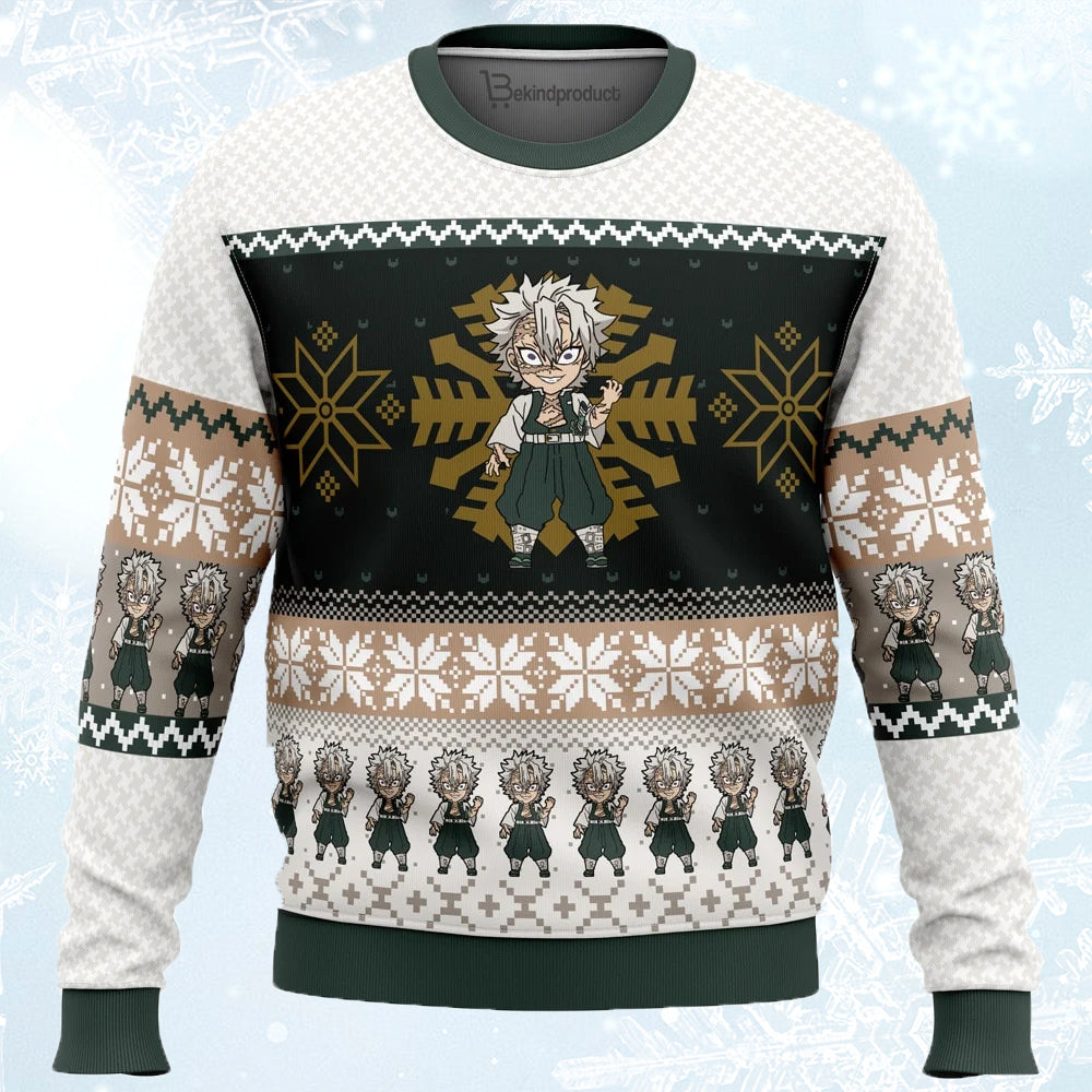 Christmas Sanemi Shinazugawa Demon Slayer Ugly Christmas Sweater For Men & Women Christmas Gift Sweater PT678 - WeCustomit