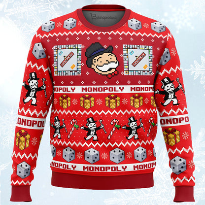 Christmas-Monopoly Ugly Christmas Sweater For Men & Women Christmas Gift Sweater PT481 - WeCustomit