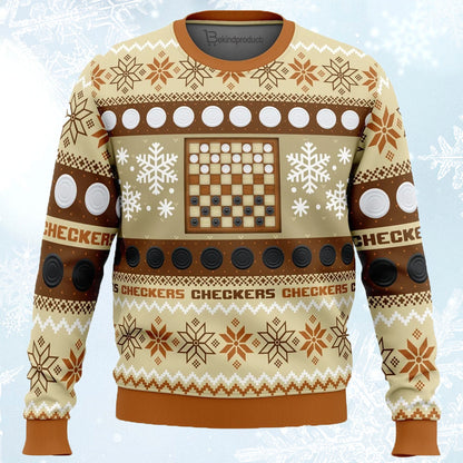 Christmas Checkers Ugly Christmas Sweater For Men & Women Christmas Gift Sweater PT684 - WeCustomit
