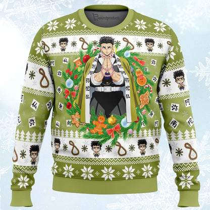 Christmas Gyomei Himejema Demon Slayer Ugly Christmas Sweater For Men & Women Christmas Gift Sweater PT206 - WeCustomit