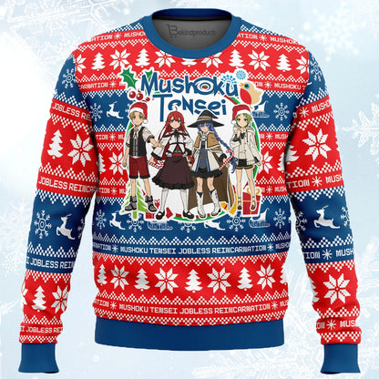 Christmas Joy Mushoku Tensei- Jobless Reincarnation Ugly Christmas Sweater For Men & Women Christmas Gift Sweater BH555 - WeCustomit