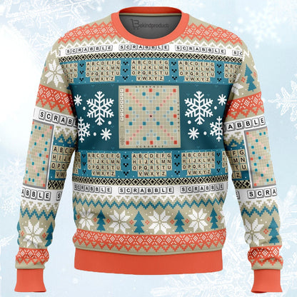 Christmas Scrabble Ugly Christmas Sweater For Men & Women Christmas Gift Sweater PT689 - WeCustomit