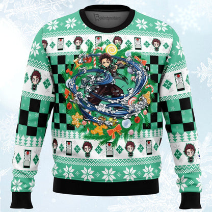 Christmas Tanjiro Kamado Demon Slayer Ugly Christmas Sweater For Men & Women Christmas Gift Sweater BH113 - WeCustomit