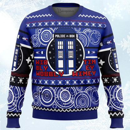 Christmas Through Time And Space Doctor Who Ugly Christmas Sweater For Men & Women Christmas Gift Sweater BH435 - WeCustomit