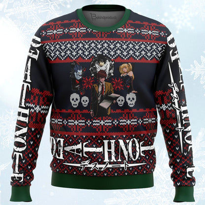 Death Note Ugly Christmas Sweater For Men & Women Christmas Gift Sweater PT089 - WeCustomit