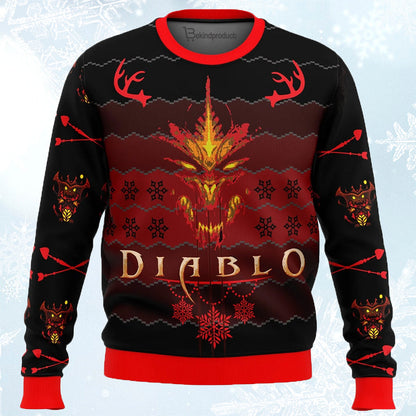 Diablo 3 Ugly Christmas Sweater For Men & Women Christmas Gift Sweater PT794 - WeCustomit