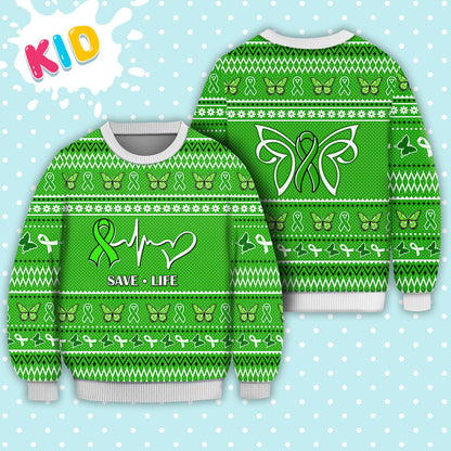 Donate Life Christmas Sweatshirt Nordic Seamless Knitted Sweater - Print Fashion Sweatshirt For Everyone - WeCustomit